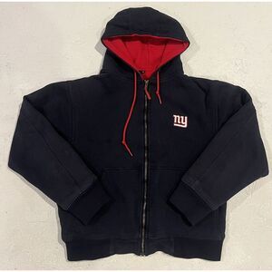 NFL Team Apparel Mens New York Giants NFL Full Zip Hoodie Sweatshirt Navy‎ M